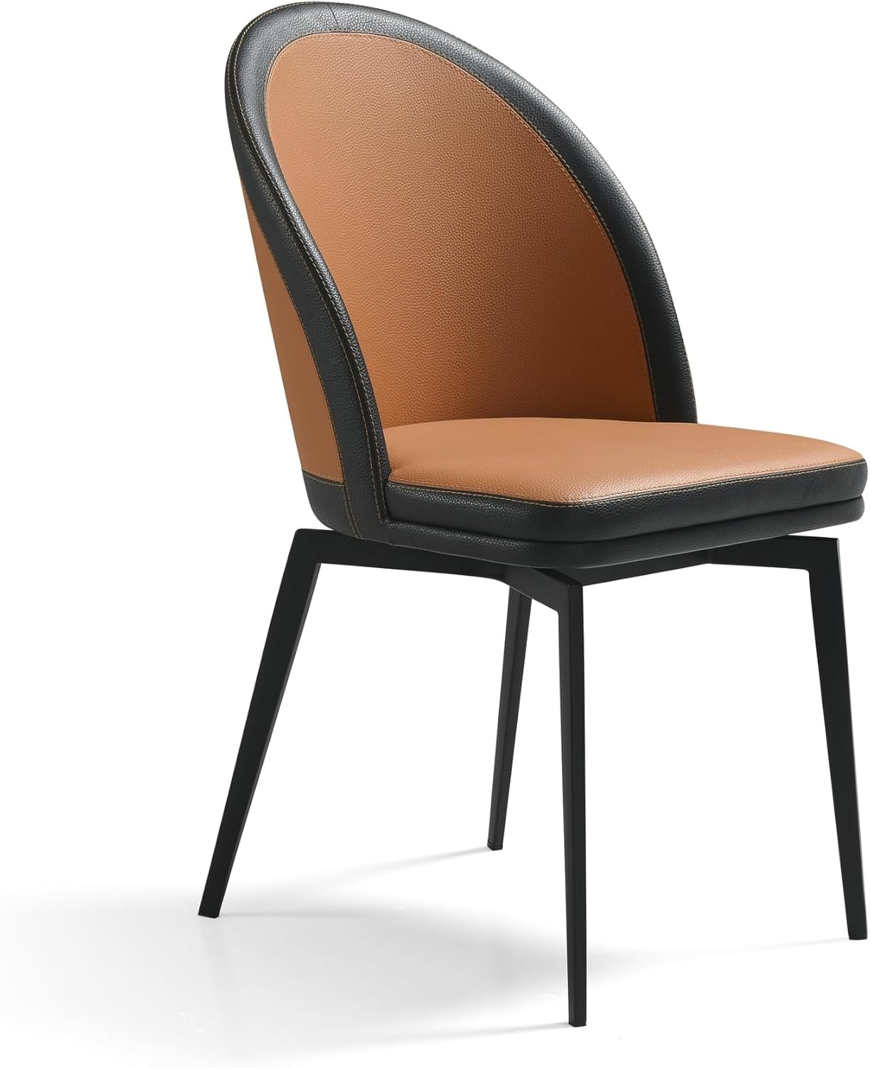 image:imageABEL Modern Swivel Curved Back Auburn Brown Upholstered Dining Chair Set of 6Set of 6