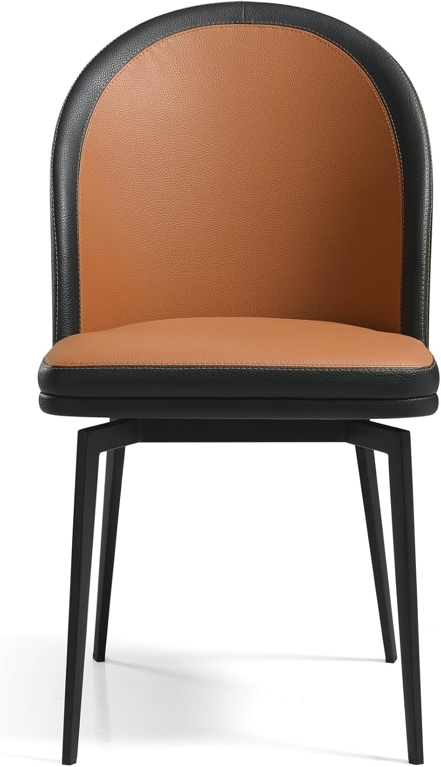 image:imageABEL Modern Swivel Curved Back Auburn Brown Upholstered Dining Chair Set of 6Set of 6
