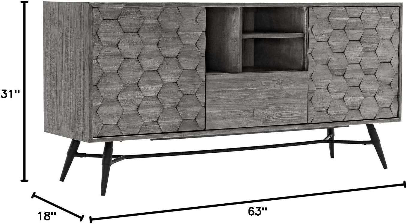 image:imageArmen Living Makena Sideboard Buffet in Grey Acacia Wood