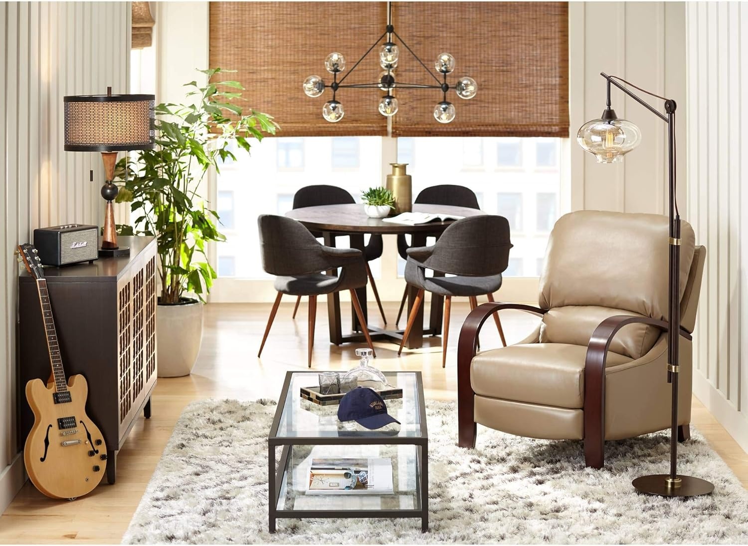 image:imageArmen Living Phoebe Modern Charcoal Fabric Accent Armchair
