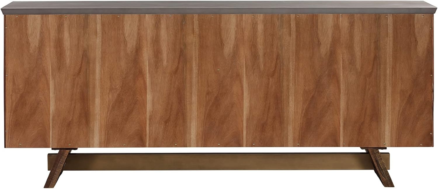 image:imageArmen Living Picadilly 4 Door Sideboard Buffet in Acacia Wood and Concrete