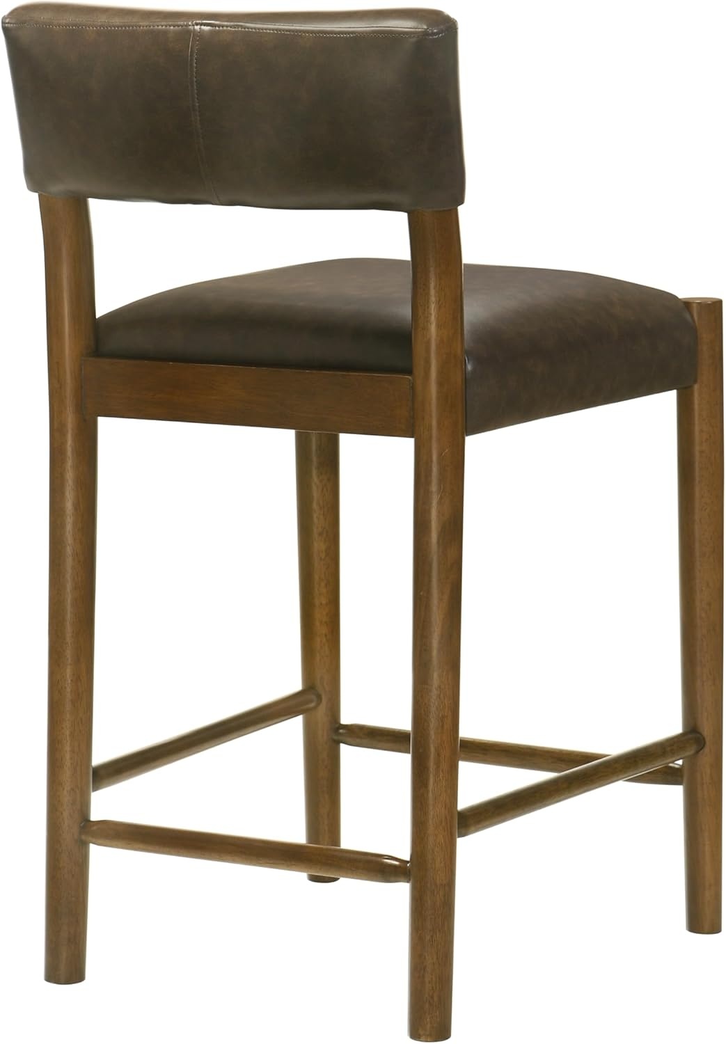 image:imageBennet 5Piece Pub Wood Dining Set with Walnut Finished Top Table and Faux Leather Counter Height Bar Stools