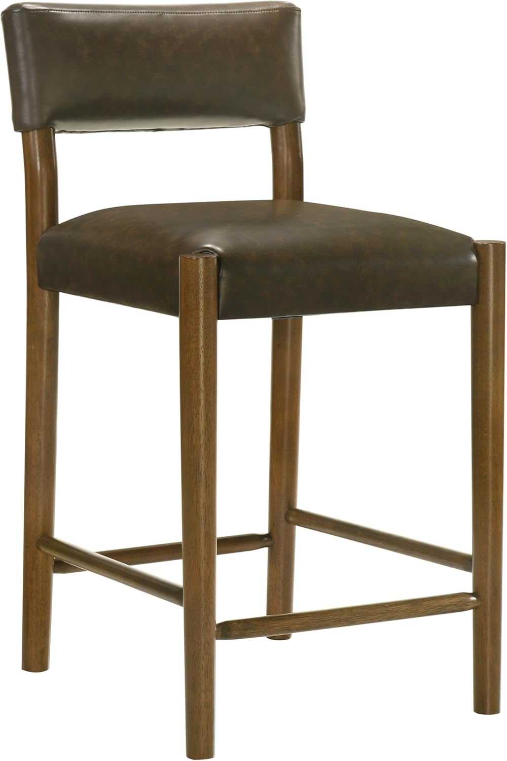 image:imageBennet 5Piece Pub Wood Dining Set with Walnut Finished Top Table and Faux Leather Counter Height Bar Stools