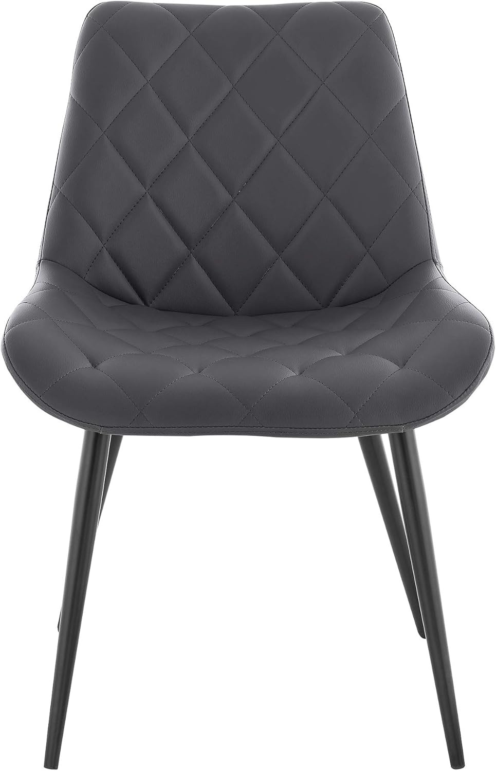 image:imageLoralie Gray Faux Leather and Black Metal Dining Chairs Set of 4Set of 6