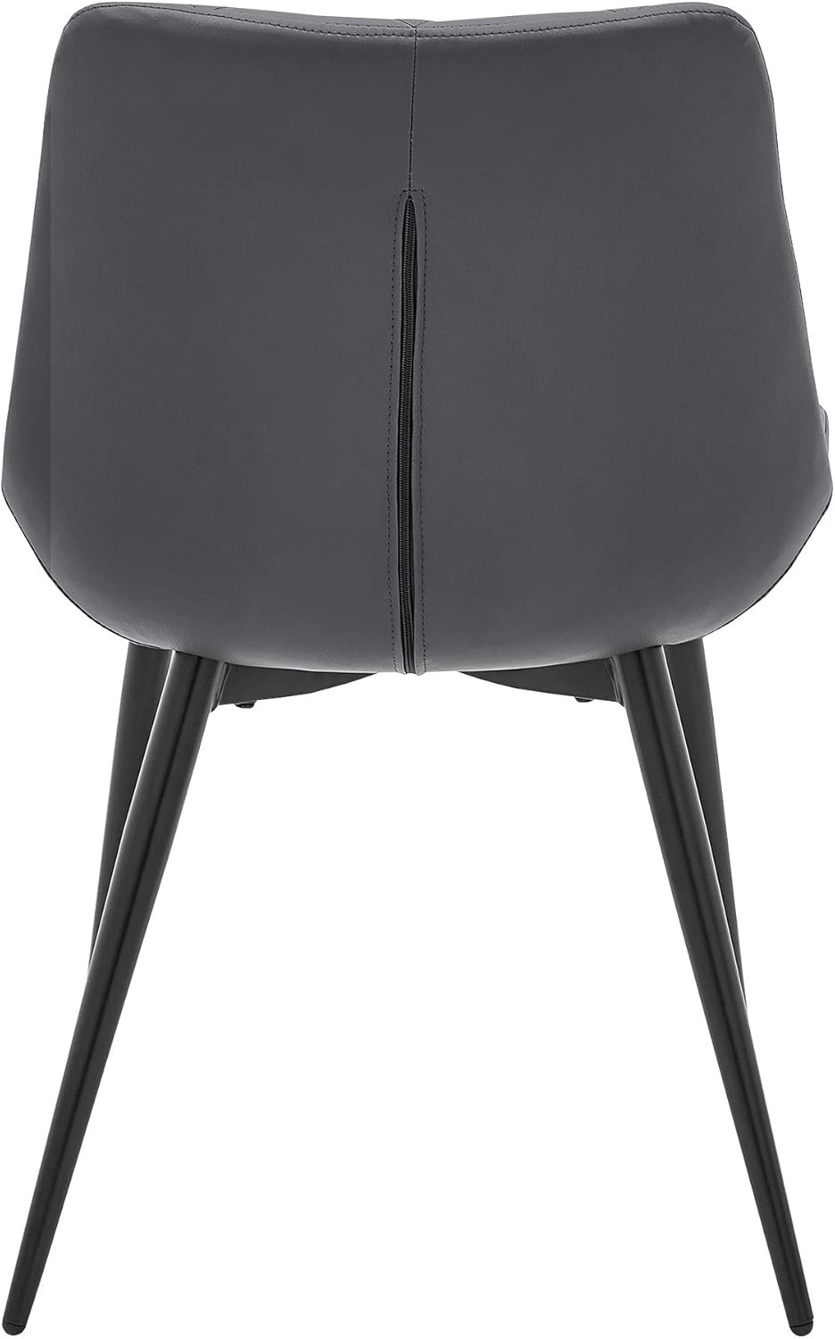 image:imageLoralie Gray Faux Leather and Black Metal Dining Chairs Set of 4Set of 6