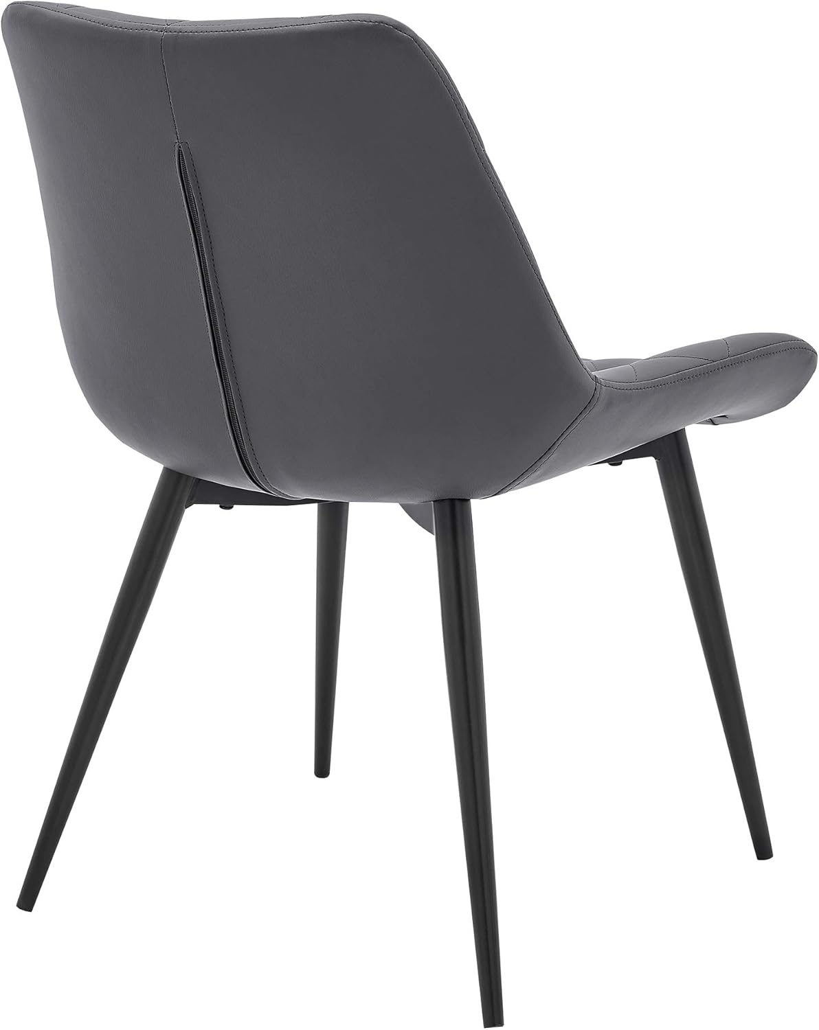 image:imageLoralie Gray Faux Leather and Black Metal Dining Chairs Set of 4Set of 6