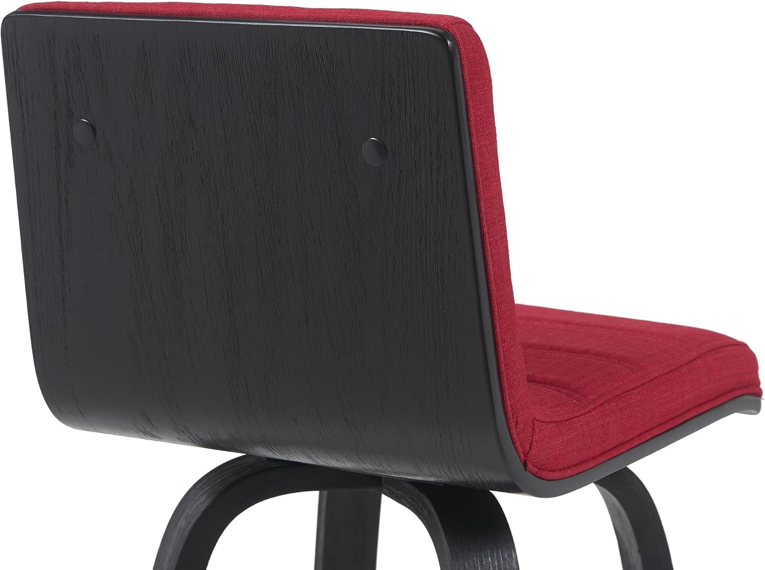 image:imageVienna 26 Swivel Counter Stool in Walnut Wood Finish with Brown Faux Leather Set of 2Red FabricBlack
