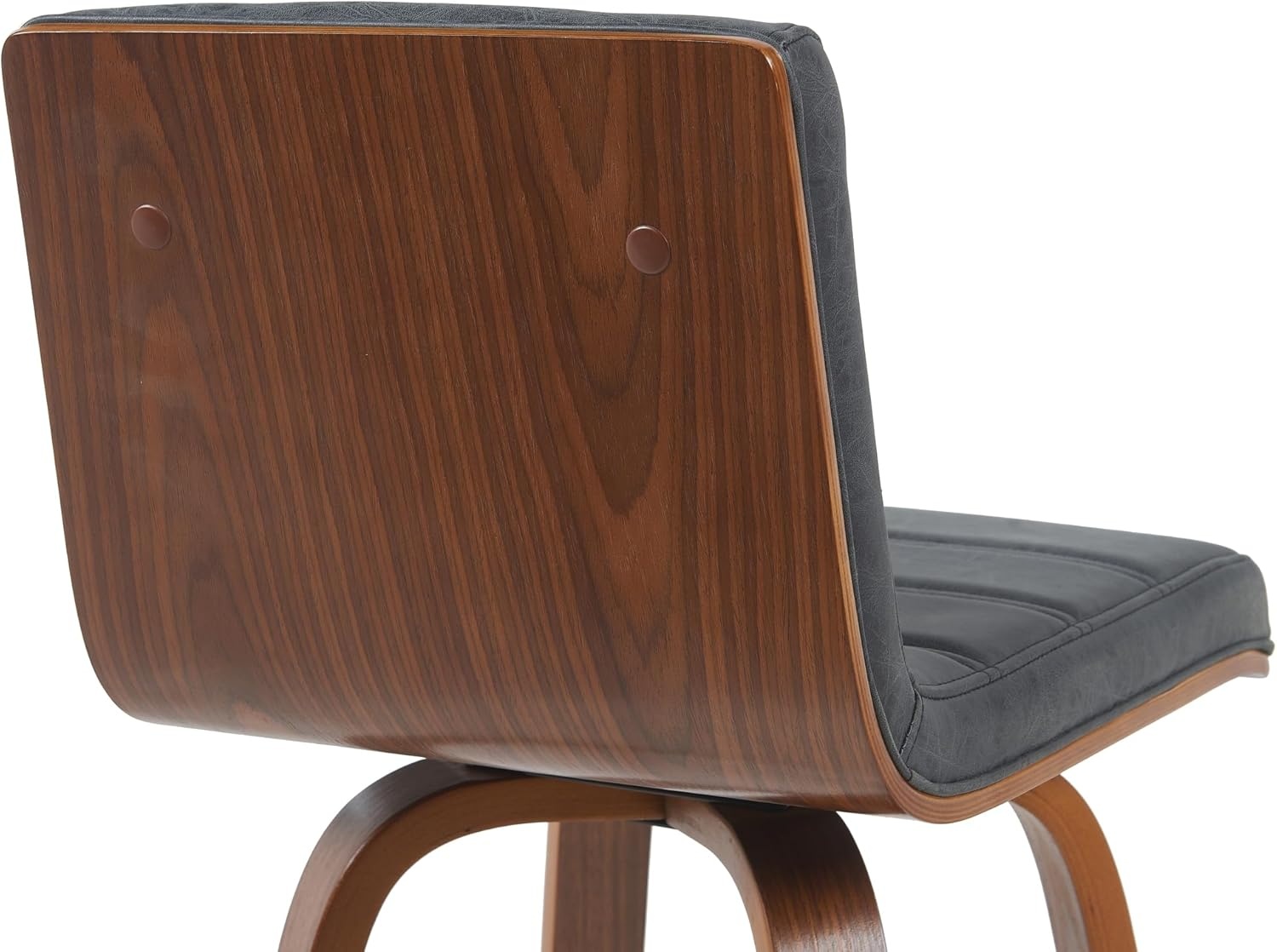 image:imageVienna 26 Swivel Counter Stool in Walnut Wood Finish with Brown Faux Leather Set of 2Vintage Black Faux LeatherWalnut