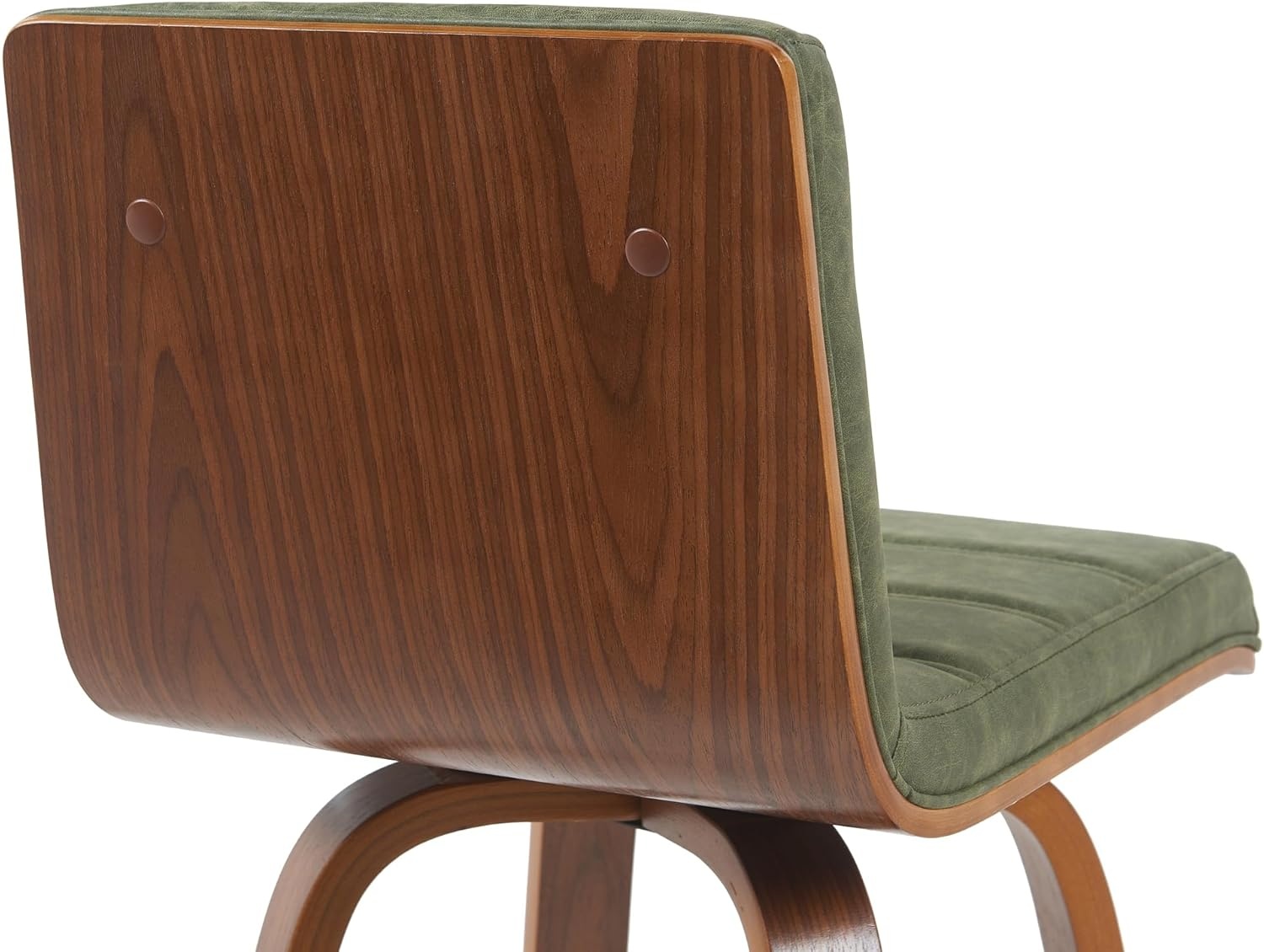 image:imageVienna 26 Swivel Counter Stool in Walnut Wood Finish with Brown Faux Leather Set of 2Vintage Green Faux LeatherWalnut