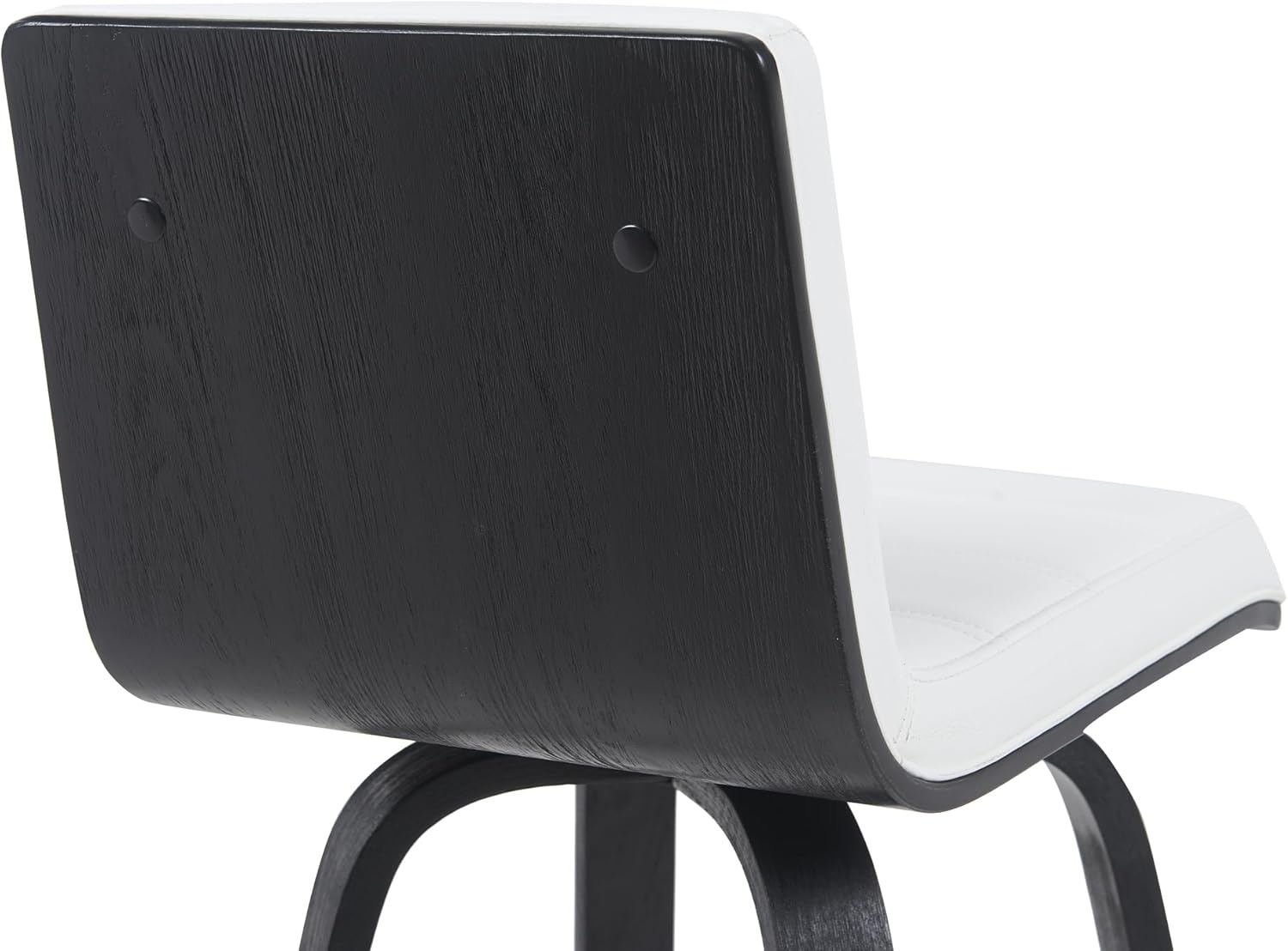 image:imageVienna 26 Swivel Counter Stool in Walnut Wood Finish with Brown Faux Leather Set of 2White Faux LeatherBlack