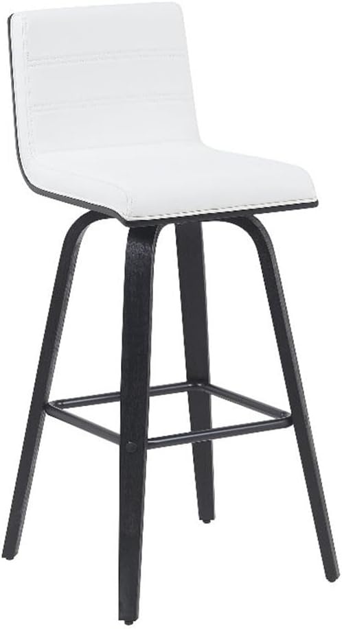 image:imageVienna 26 Swivel Counter Stool in Walnut Wood Finish with Brown Faux Leather Set of 2White Faux LeatherBlack