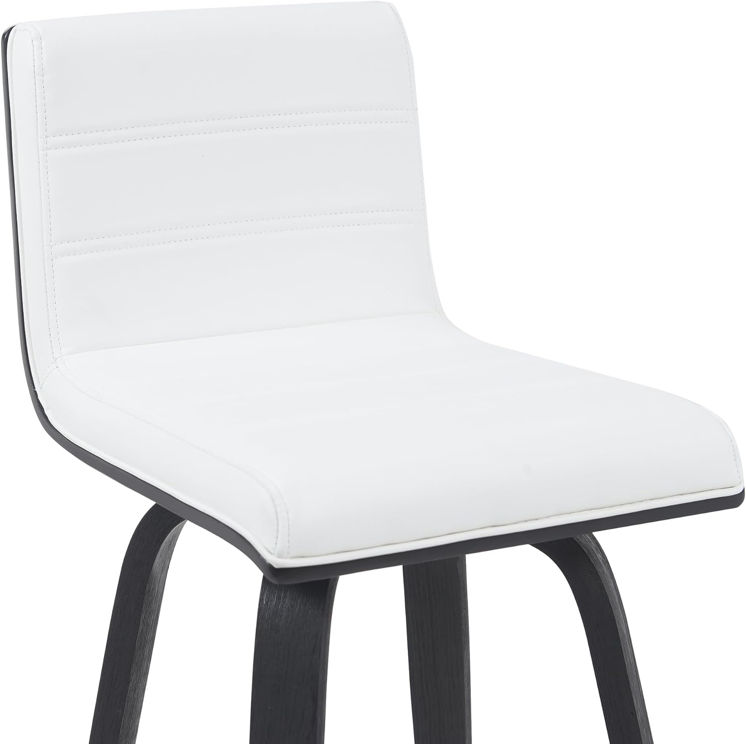 image:imageVienna 26 Swivel Counter Stool in Walnut Wood Finish with Brown Faux Leather Set of 2White Faux LeatherBlack