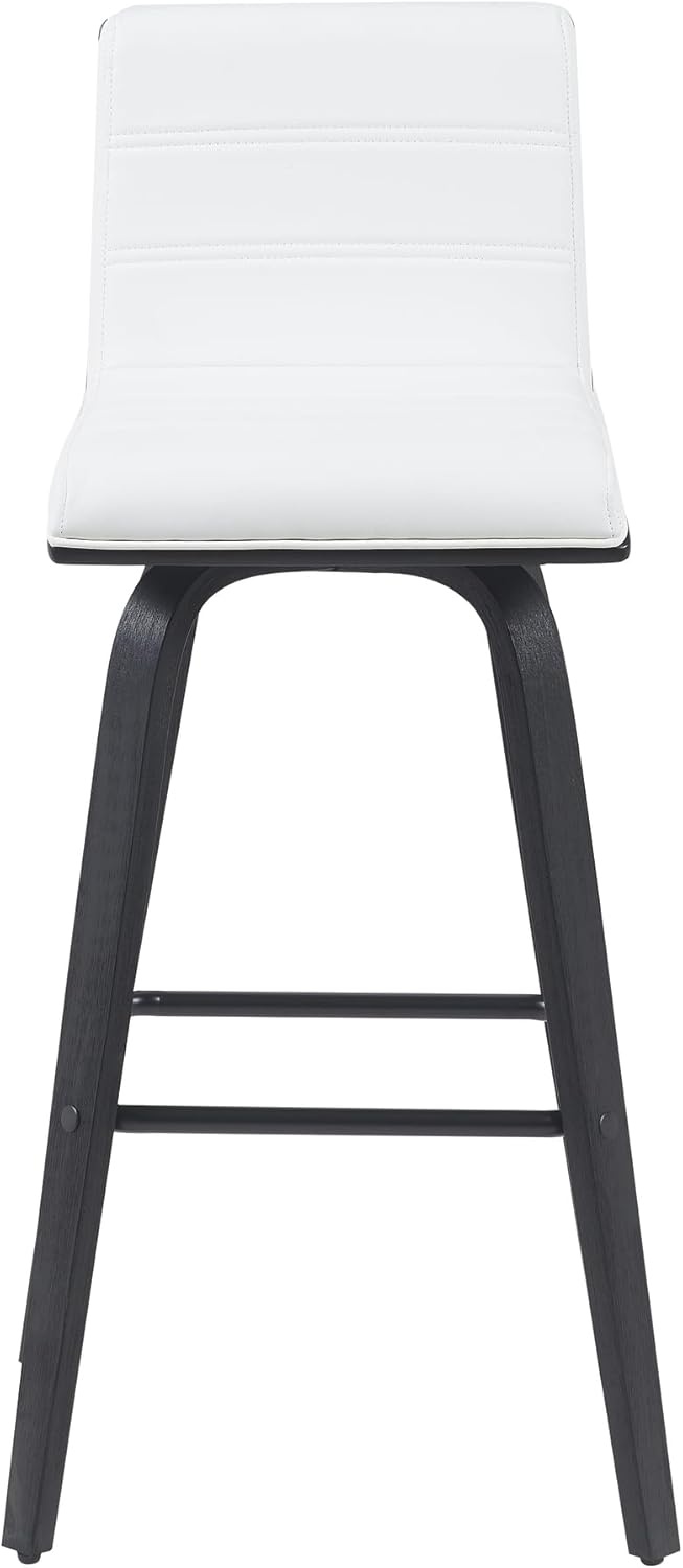 image:imageVienna 26 Swivel Counter Stool in Walnut Wood Finish with Brown Faux Leather Set of 2White Faux LeatherBlack
