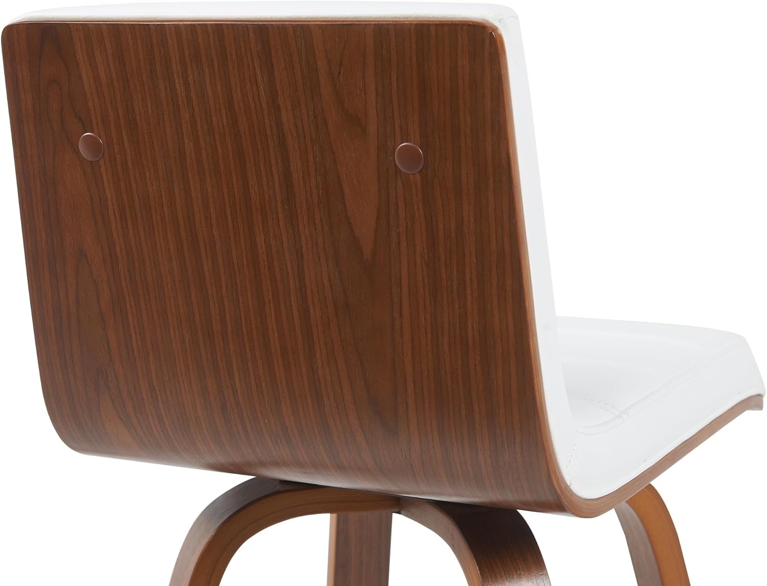 image:imageVienna 26 Swivel Counter Stool in Walnut Wood Finish with Brown Faux Leather Set of 2White Faux LeatherWalnut