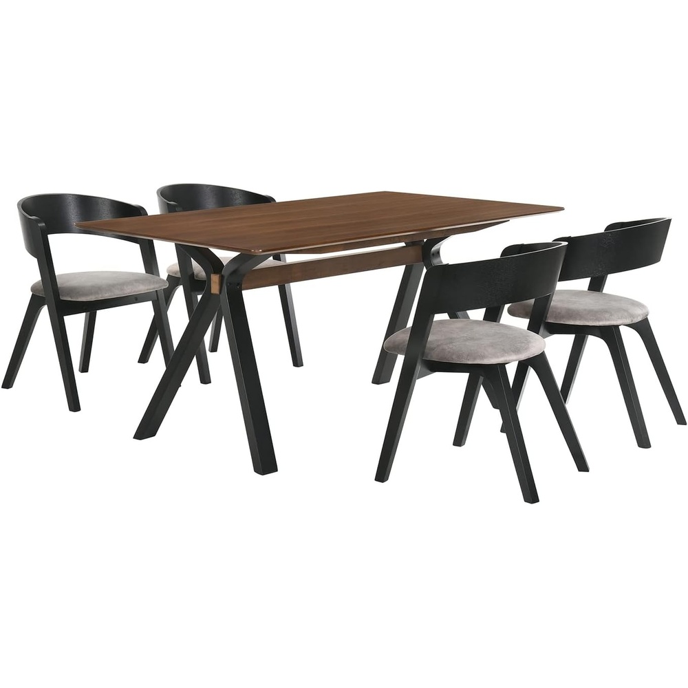 image:imageArmen Laredo Jackie 5 Piece Black Dining Table and Chair Set