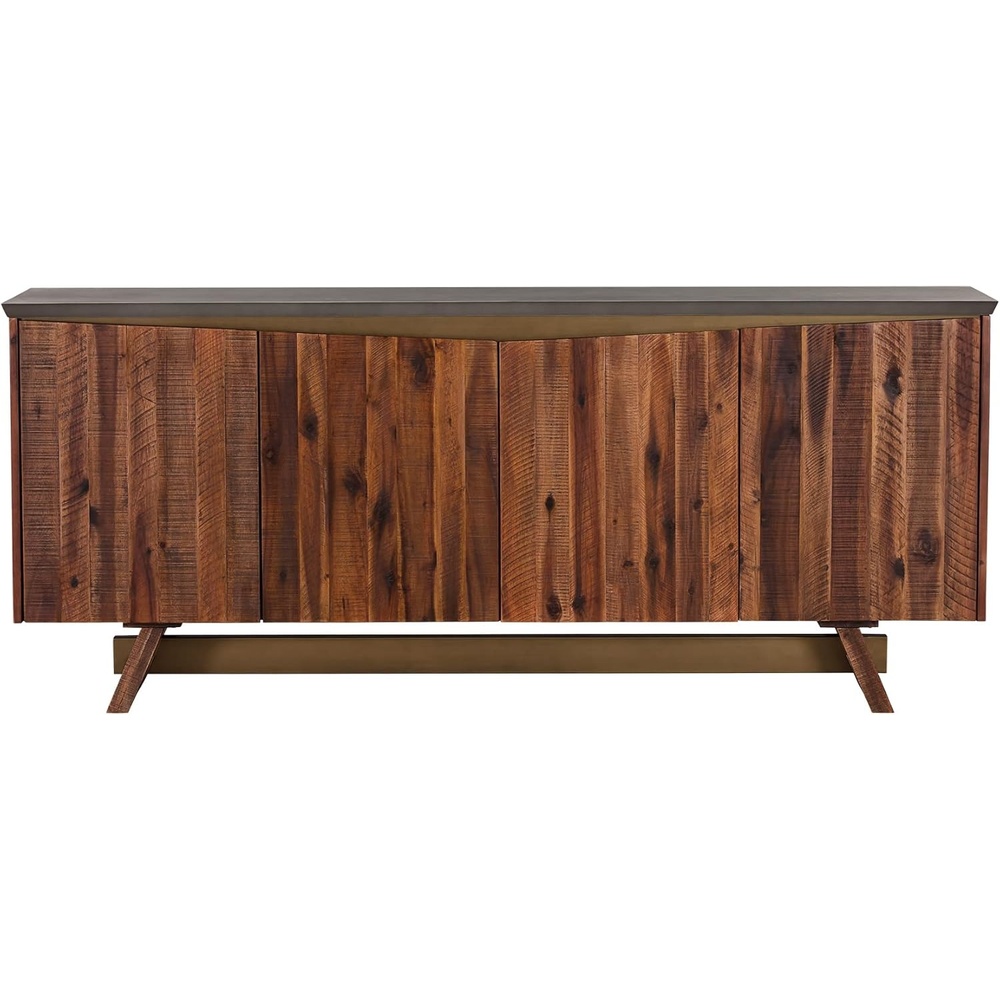 image:imageArmen Living Picadilly 4 Door Sideboard Buffet in Acacia Wood and Concrete