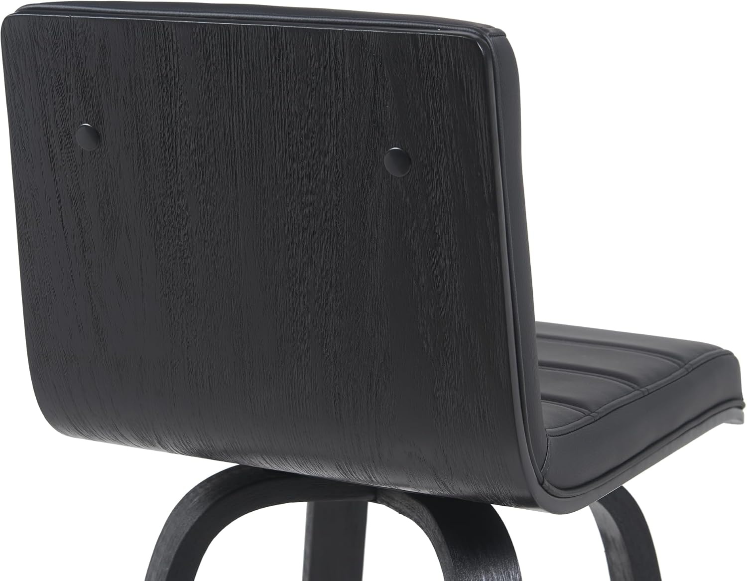 image:imageVienna Modern Counter Height Swivel Bar Stool with Snow White Faux Leather Seat and Walnut Finished Wood Frame Set of 4Black Faux LeatherBlack