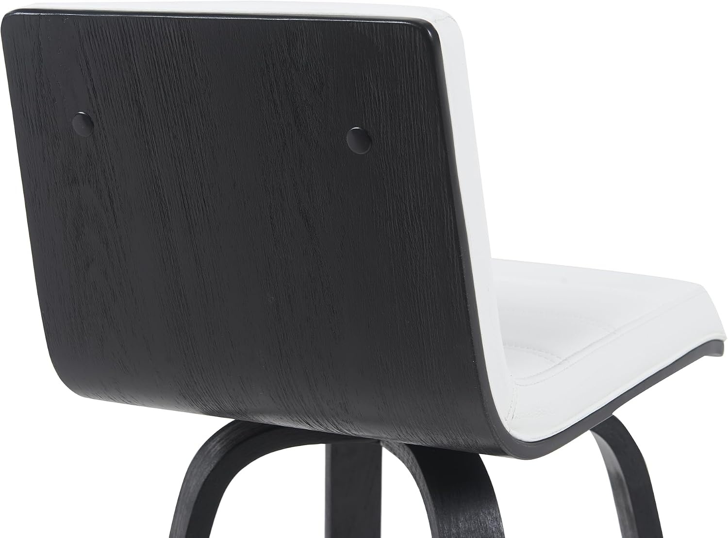 image:imageVienna Modern Counter Height Swivel Bar Stool with Snow White Faux Leather Seat and Walnut Finished Wood Frame Set of 4White Faux LeatherBlack