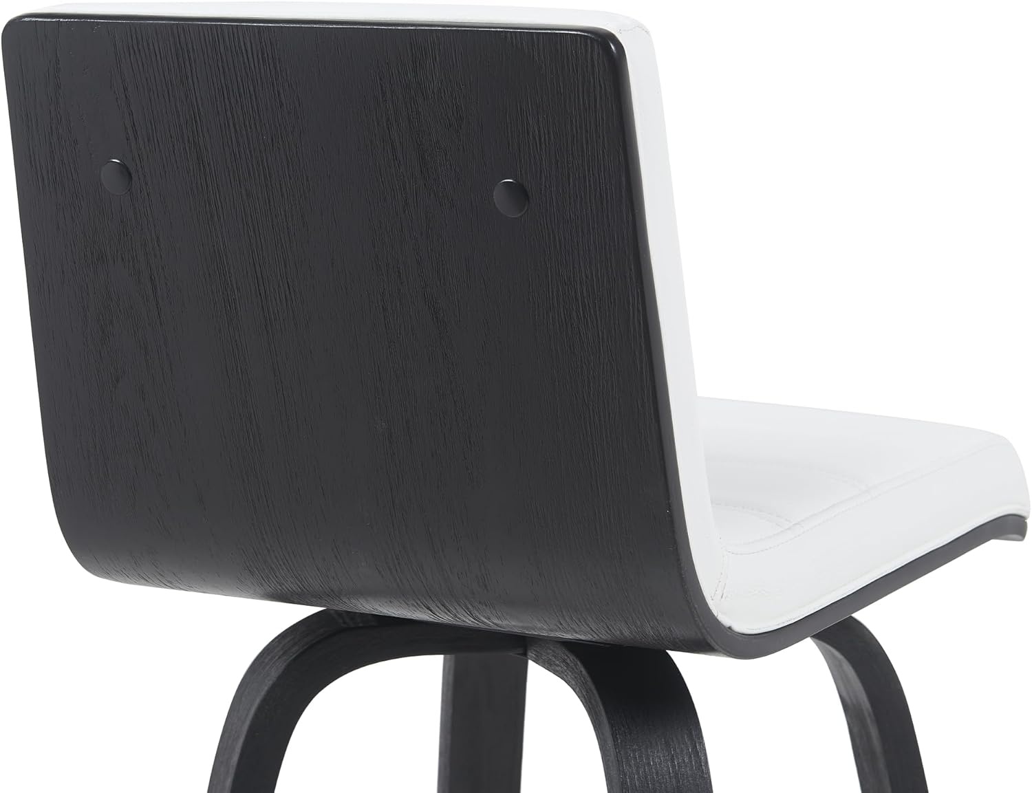 image:imageVienna Modern Counter Height Swivel Bar Stool with Snow White Faux Leather Seat and Walnut Finished Wood Frame Set of 4White Faux LeatherBlack