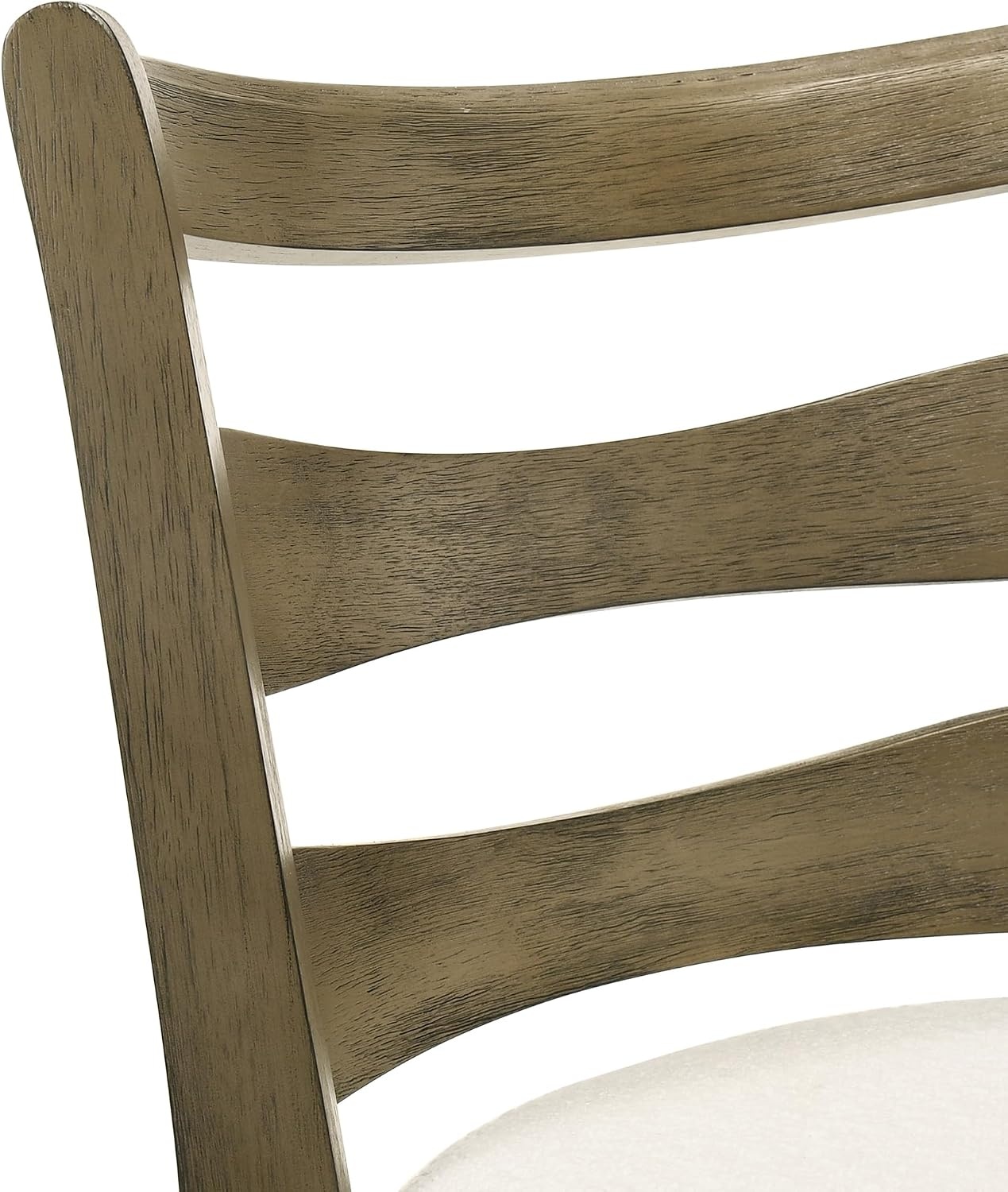 image:imageMelindra Modern Farmhouse Swivel Wood Counter Height Kitchen Bar Stool in Putty Brown Finish with White Boucle Fabric Upholstered Seat Set of 3WhitePutty Brown