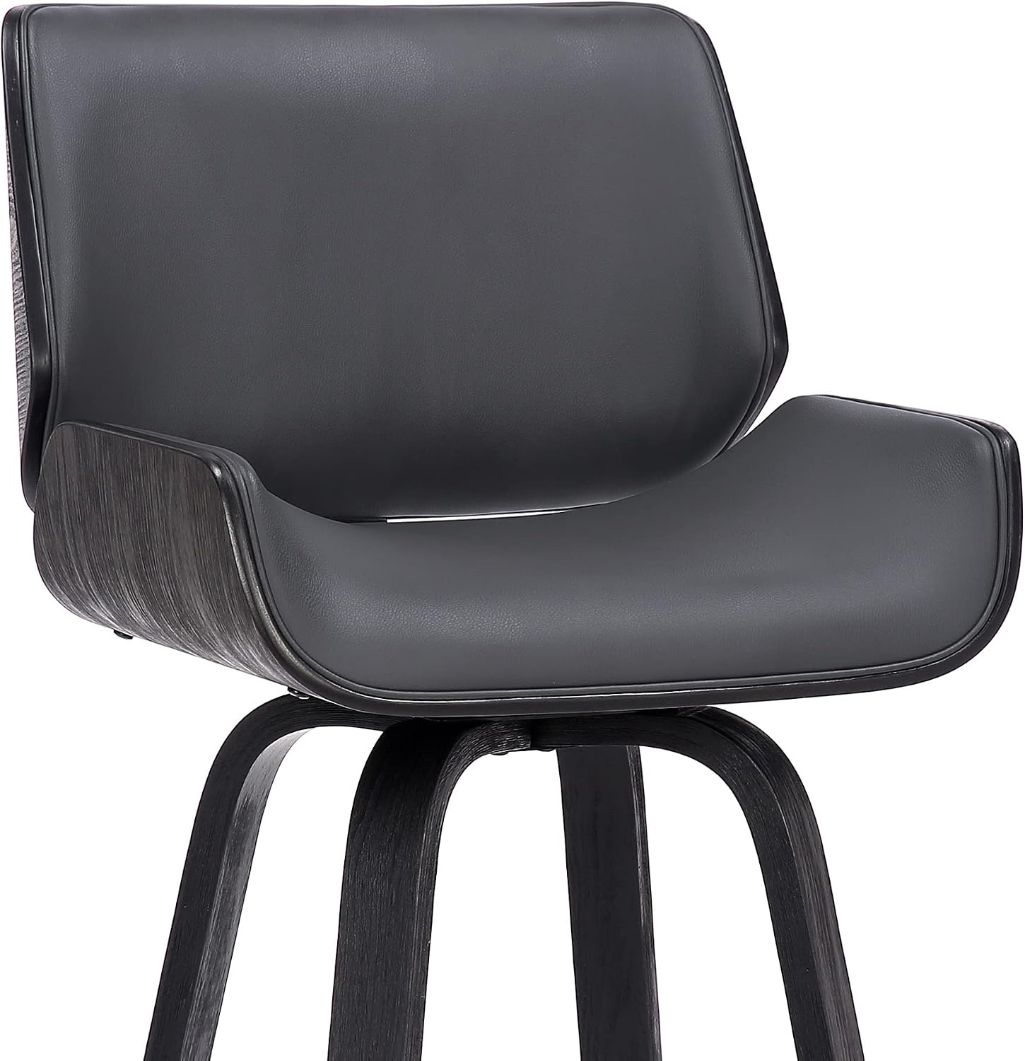 image:imageArmen Living Tyler 26 Counter Height Swivel Cream Faux Leather and Walnut Wood Bar Stool Set of 3GrayBlack