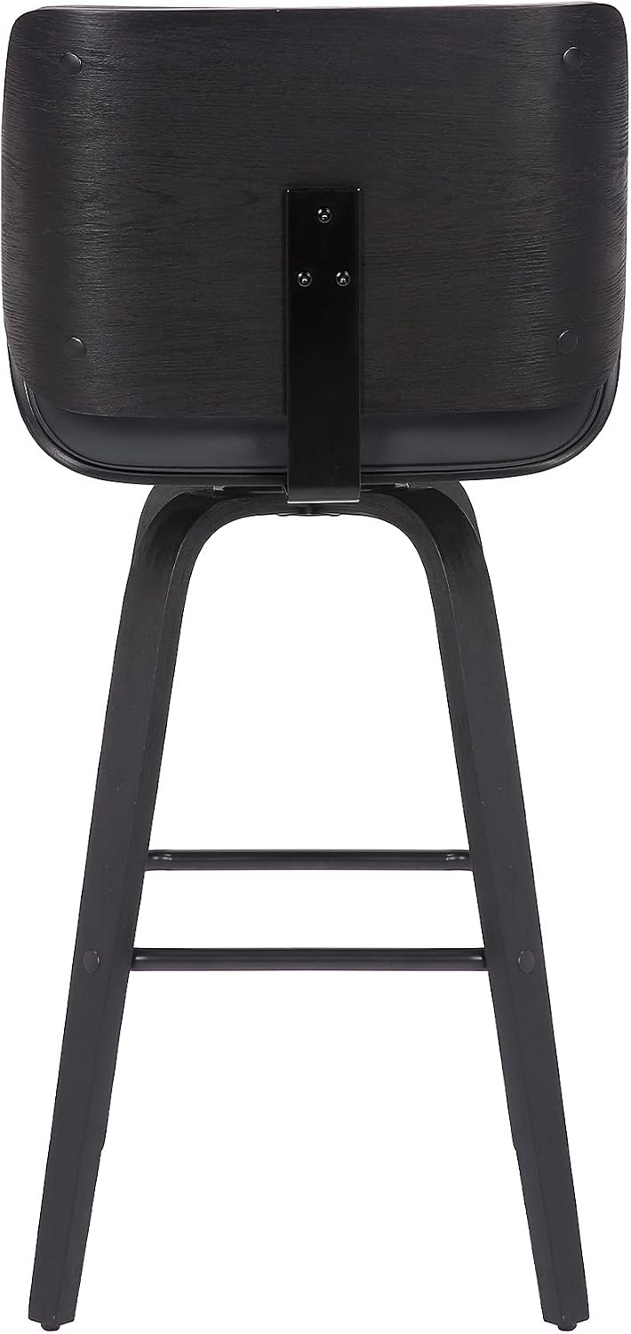 image:imageArmen Living Tyler 26 Counter Height Swivel Cream Faux Leather and Walnut Wood Bar Stool Set of 3GrayBlack