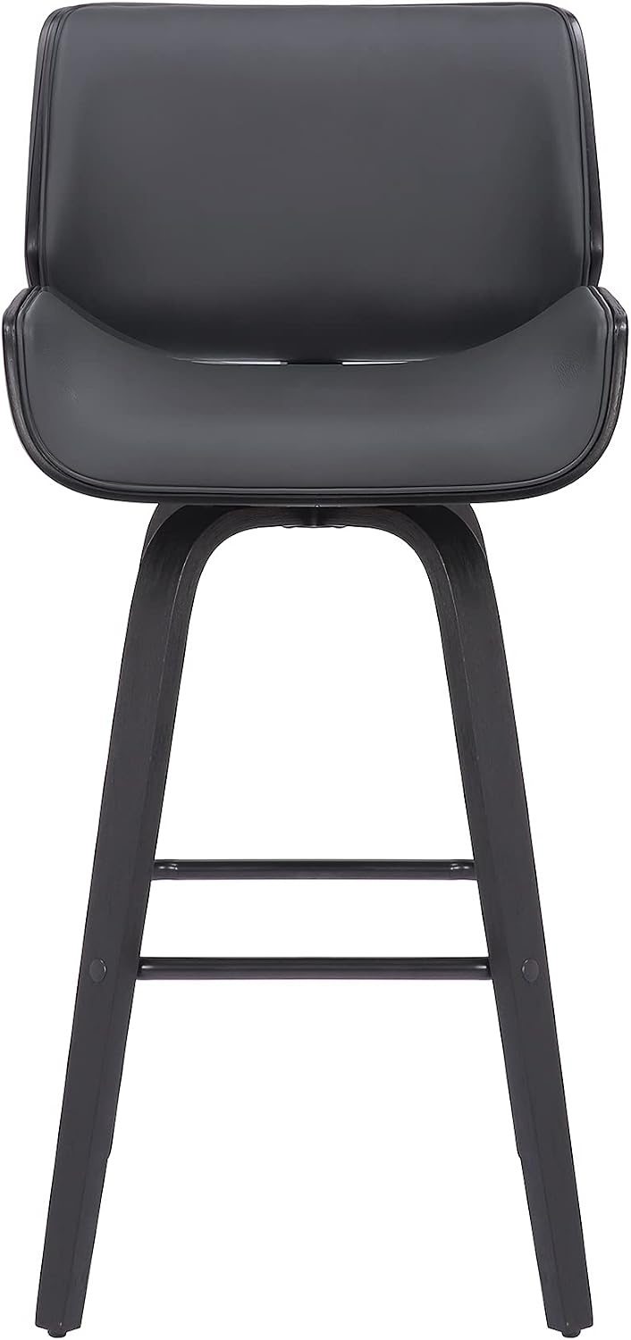 image:imageArmen Living Tyler 26 Counter Height Swivel Cream Faux Leather and Walnut Wood Bar Stool Set of 3GrayBlack