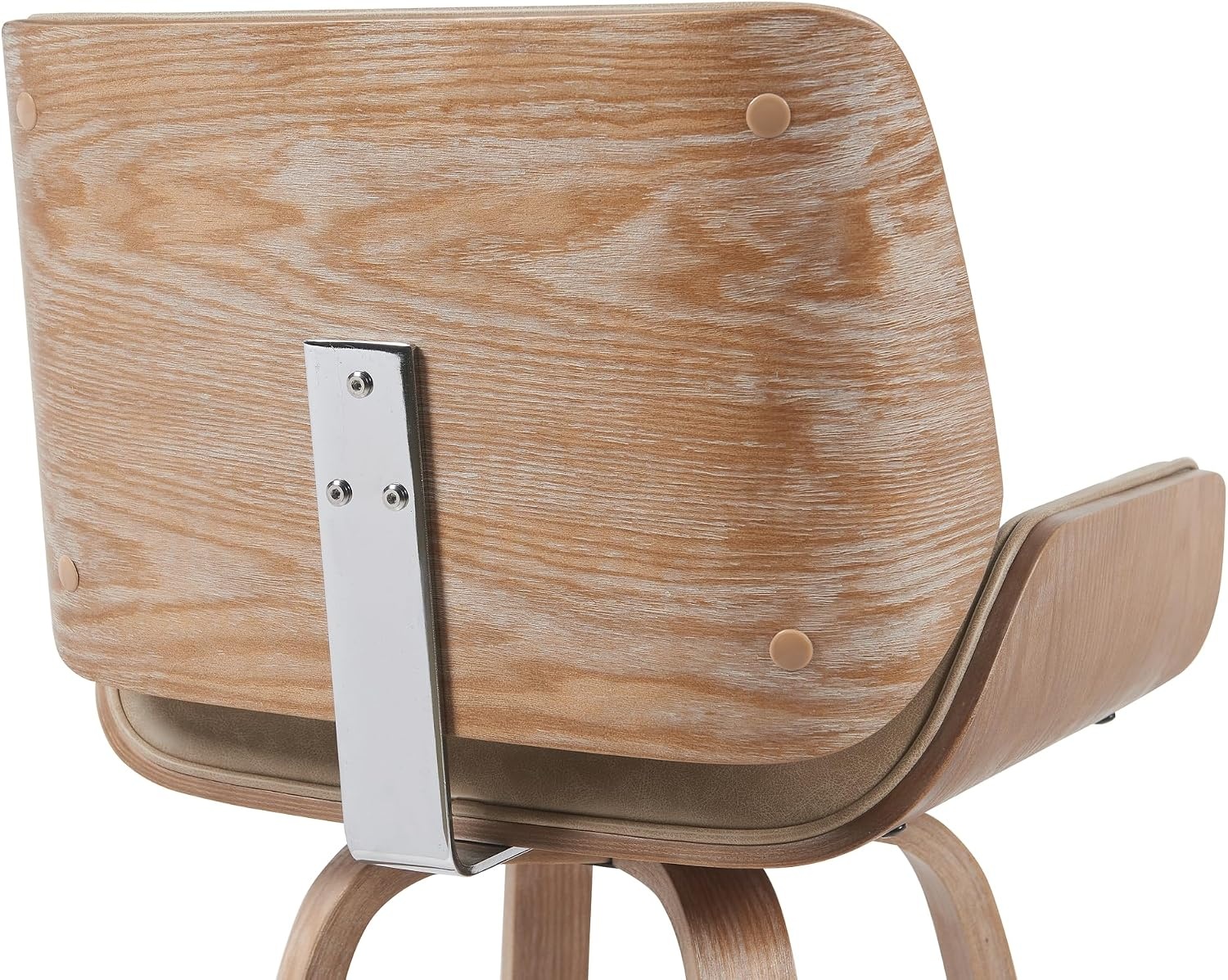 image:imageArmen Living Tyler 26 Counter Height Swivel Cream Faux Leather and Walnut Wood Bar Stool Set of 3Vintage BrownNatural