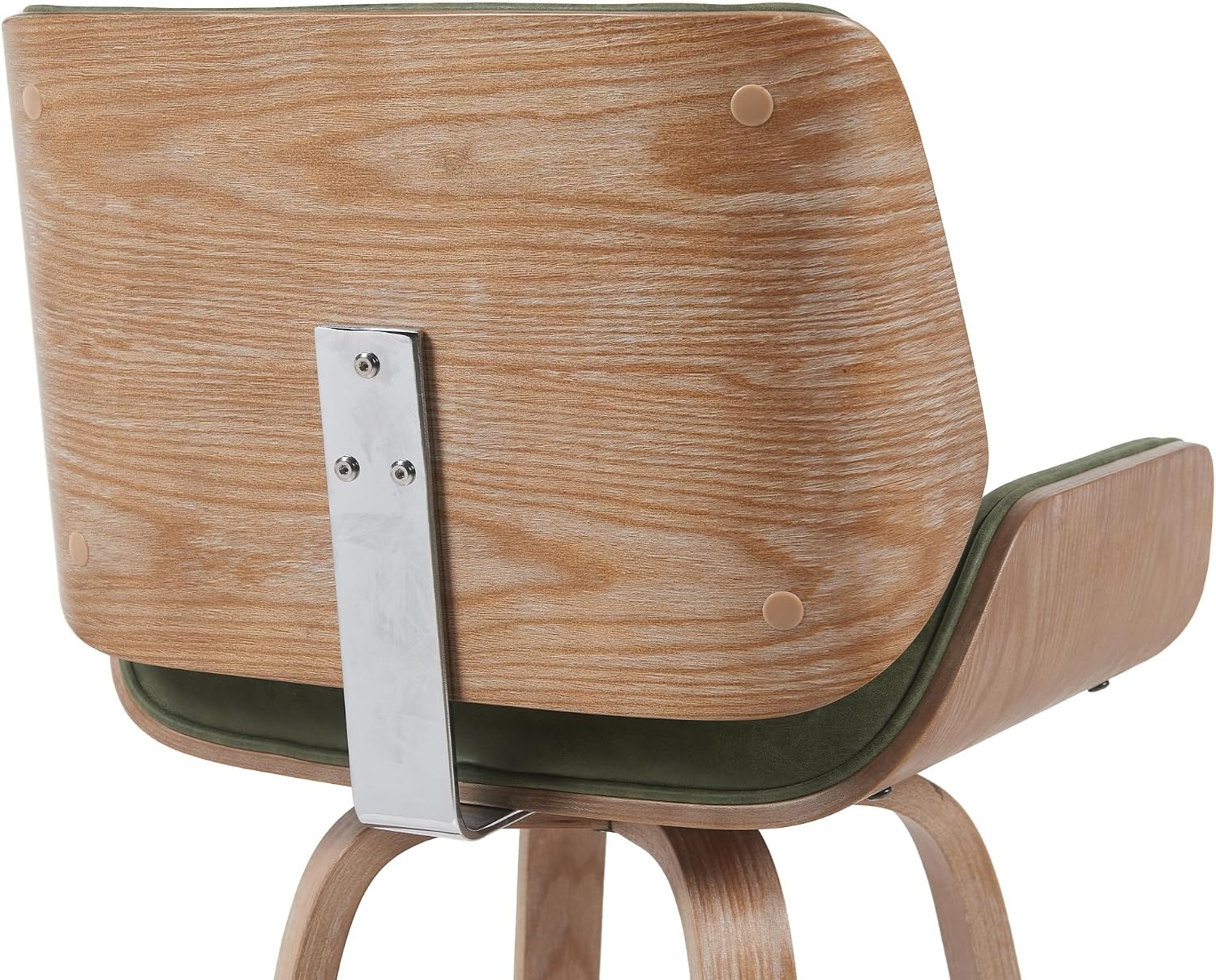 image:imageArmen Living Tyler 26 Counter Height Swivel Cream Faux Leather and Walnut Wood Bar Stool Set of 3Vintage GreenNatural